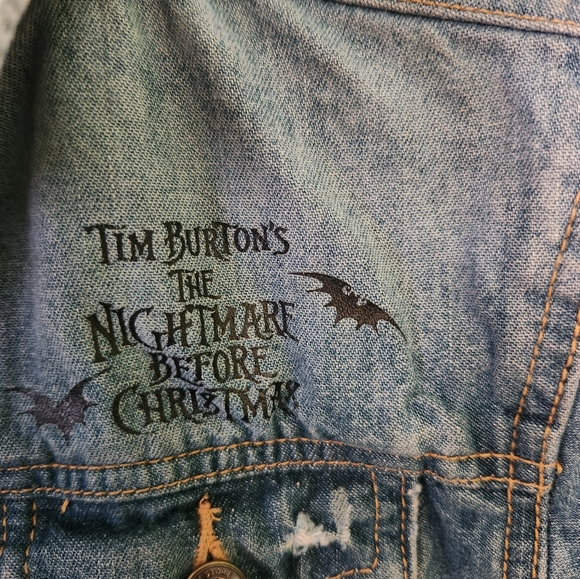 Kid's Disney Nightmare Before Christmas Jean Jacket Size 7/8 - Picture 5 of 10